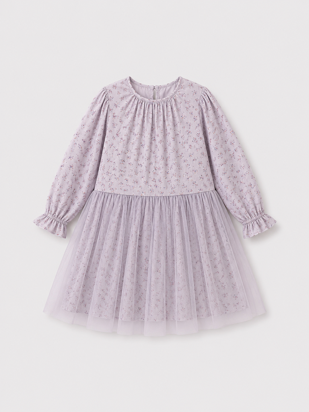 Kids Eloise Long Sleeve Dress Up Floral Print Tulle Skirt