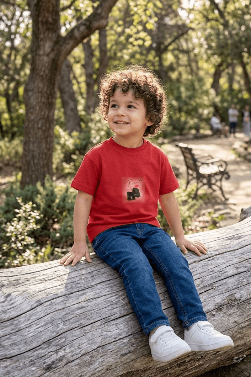 Red Graphic T-shirt For Kids - Suviara Little - Photo 3