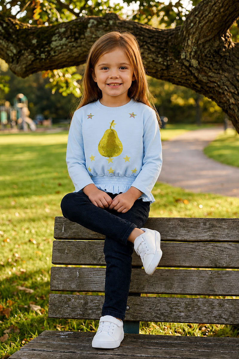 Light Blue Fairy Cotton Sweatshirt - Suviara Little