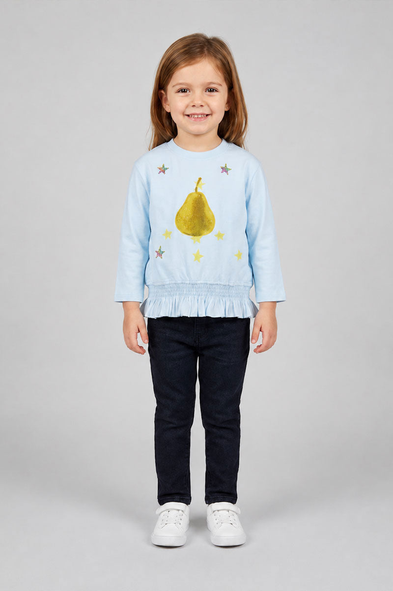 Light Blue Fairy Cotton Sweatshirt - Suviara Little