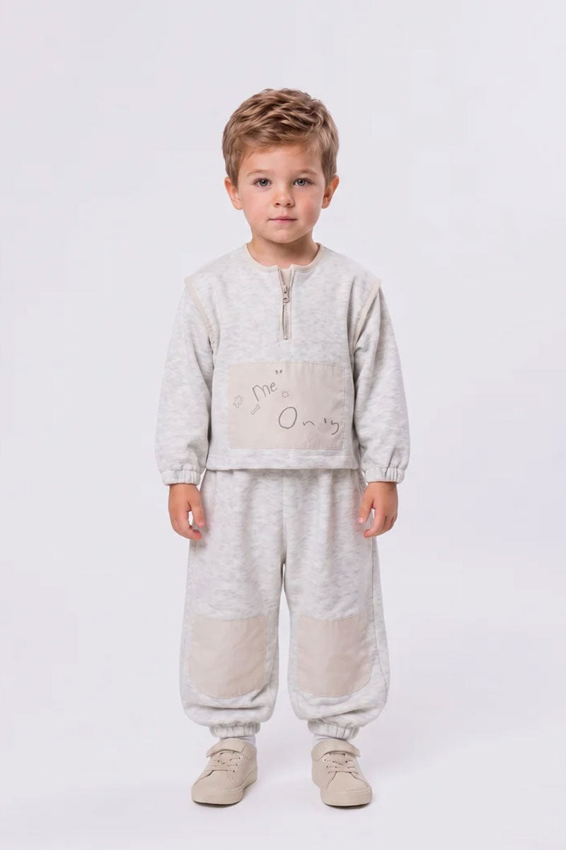 Premium Toddler Fleece Neutral Sweatsuit Set - Suviara Little