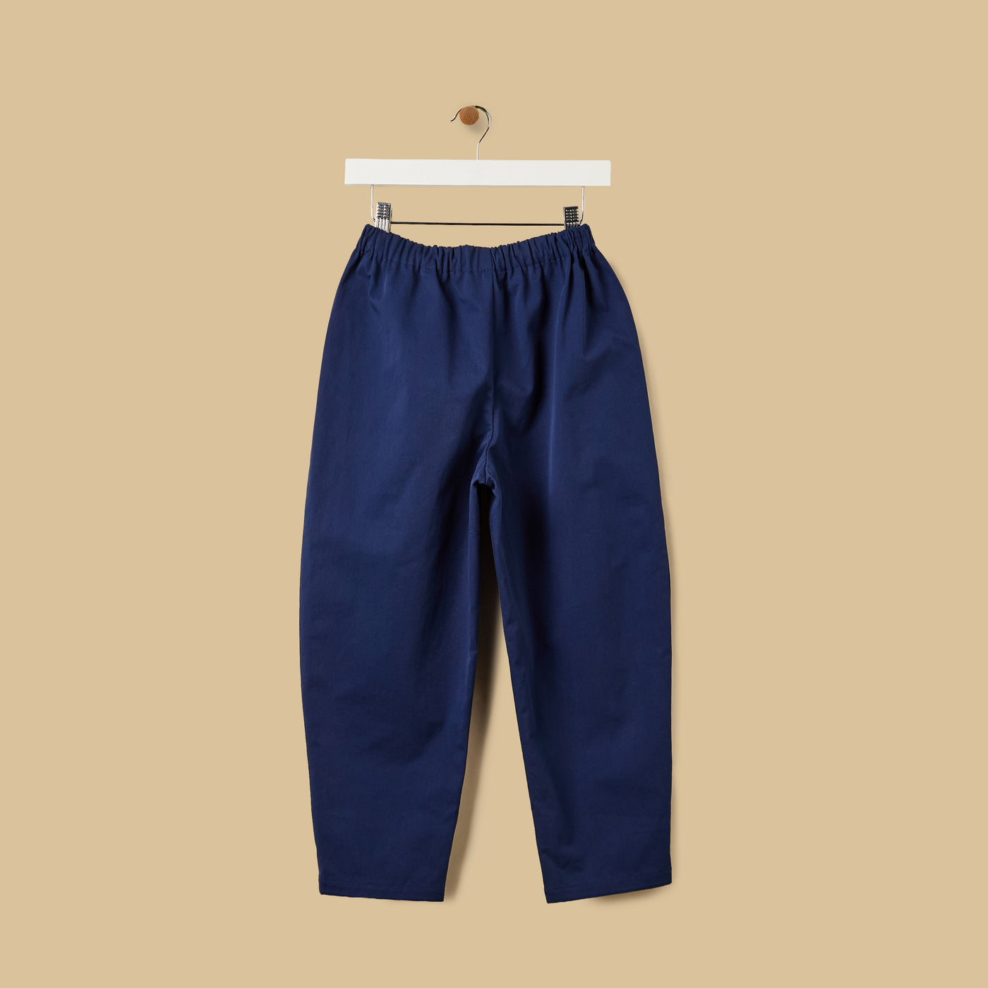 Bow Accent Barrel Fit Cotton Pants