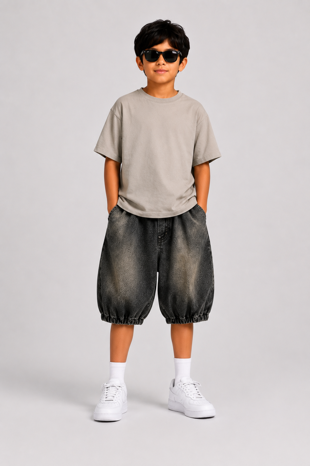 Kids' Vintage Wash Baggy Denim Pants