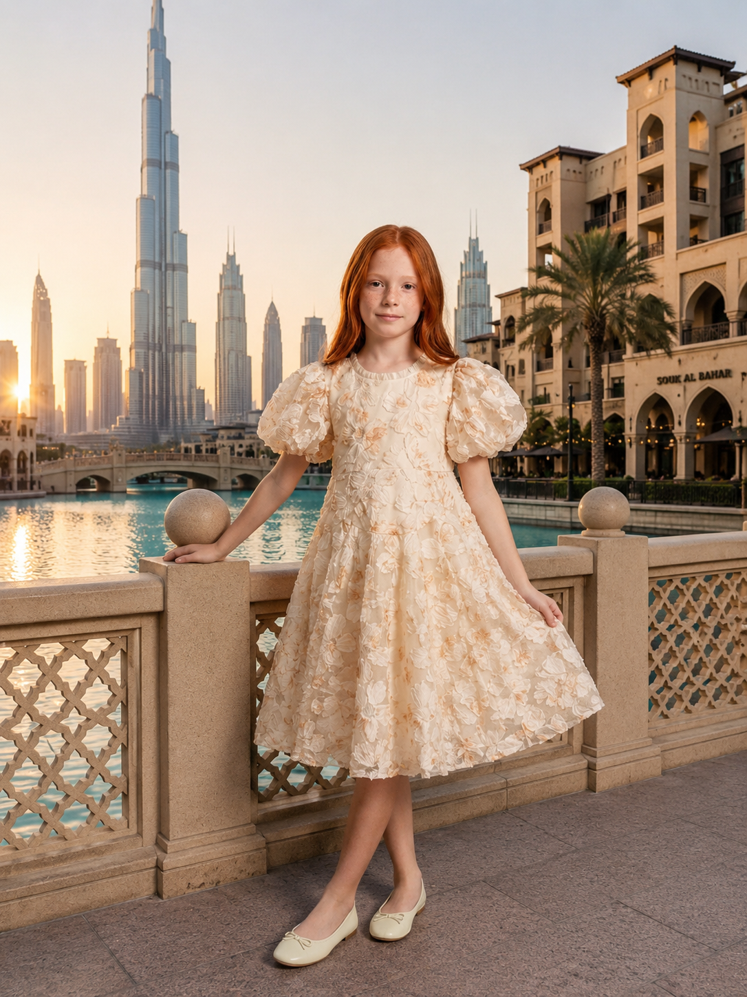 Floral Embroidered Tulle Party Dress
