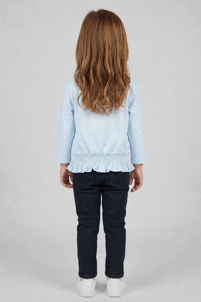Light Blue Fairy Cotton Sweatshirt - Suviara Little