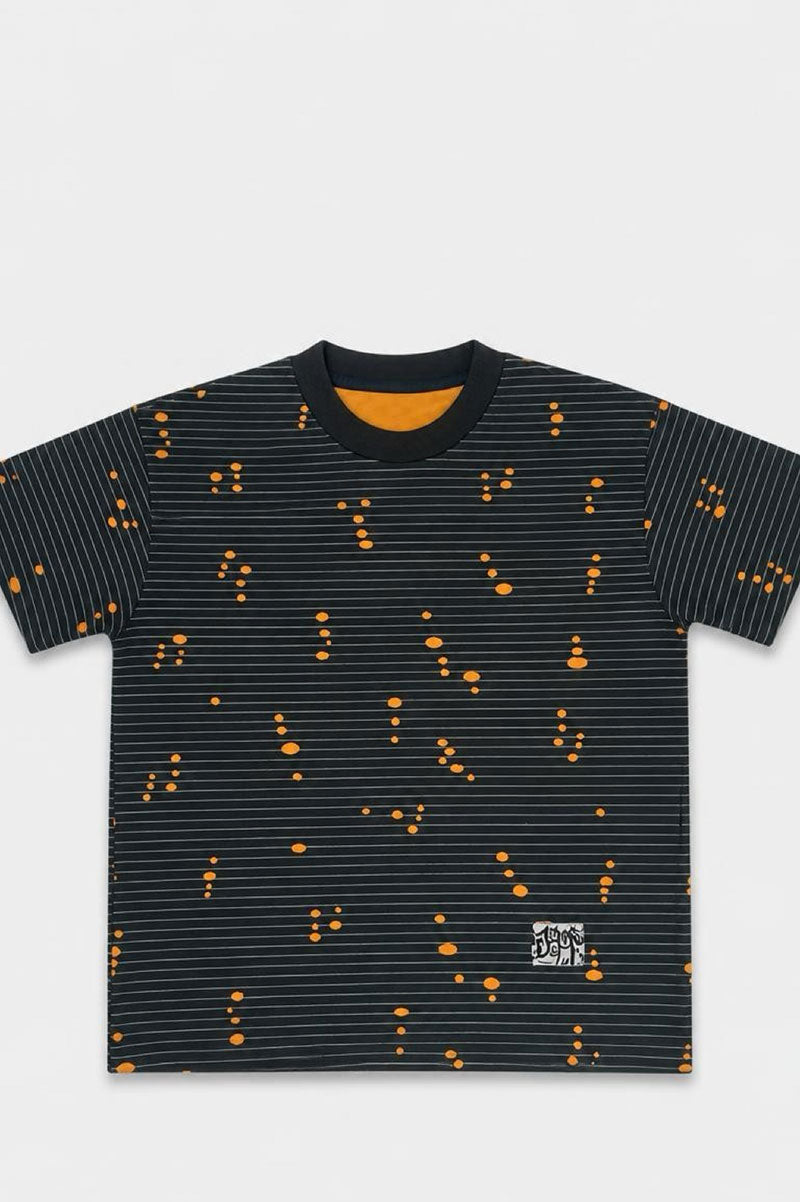 T-Shirt with Orange Splatter Pattern - Suviara Little - Photo 6