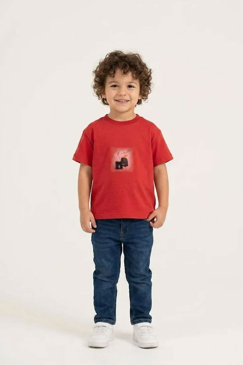 Red Graphic T-shirt For Kids - Suviara Little - Photo 4