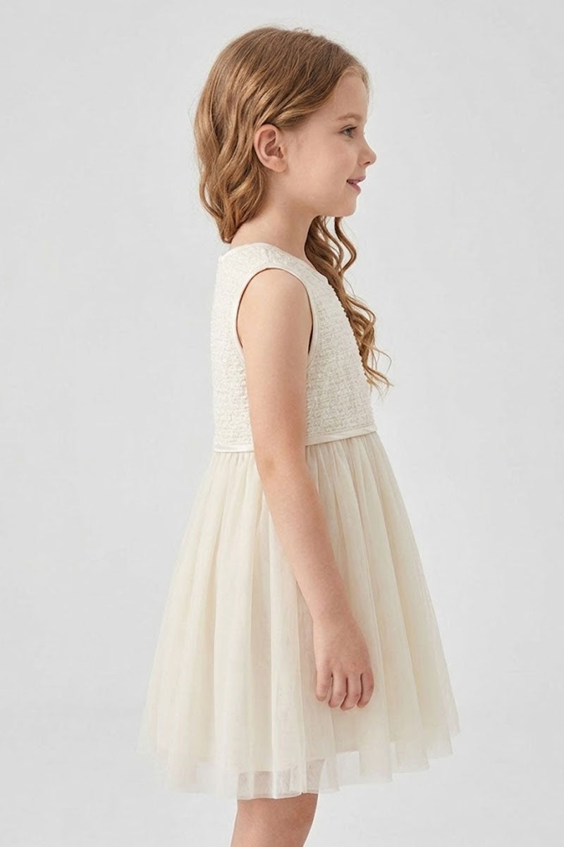 Girl's Tulle Embroidered Party Dress - Suviara Little - Photo 4