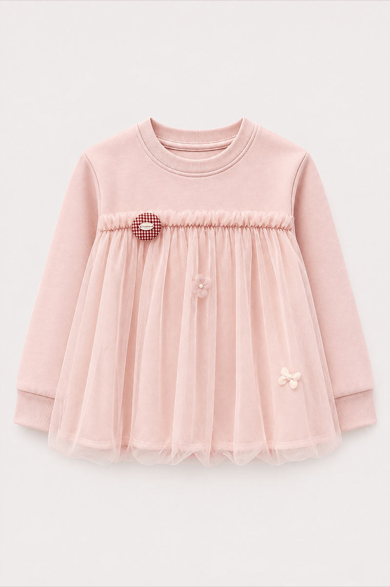 Girl's Tulle Sweatshirt - Suviara Little - Photo 6