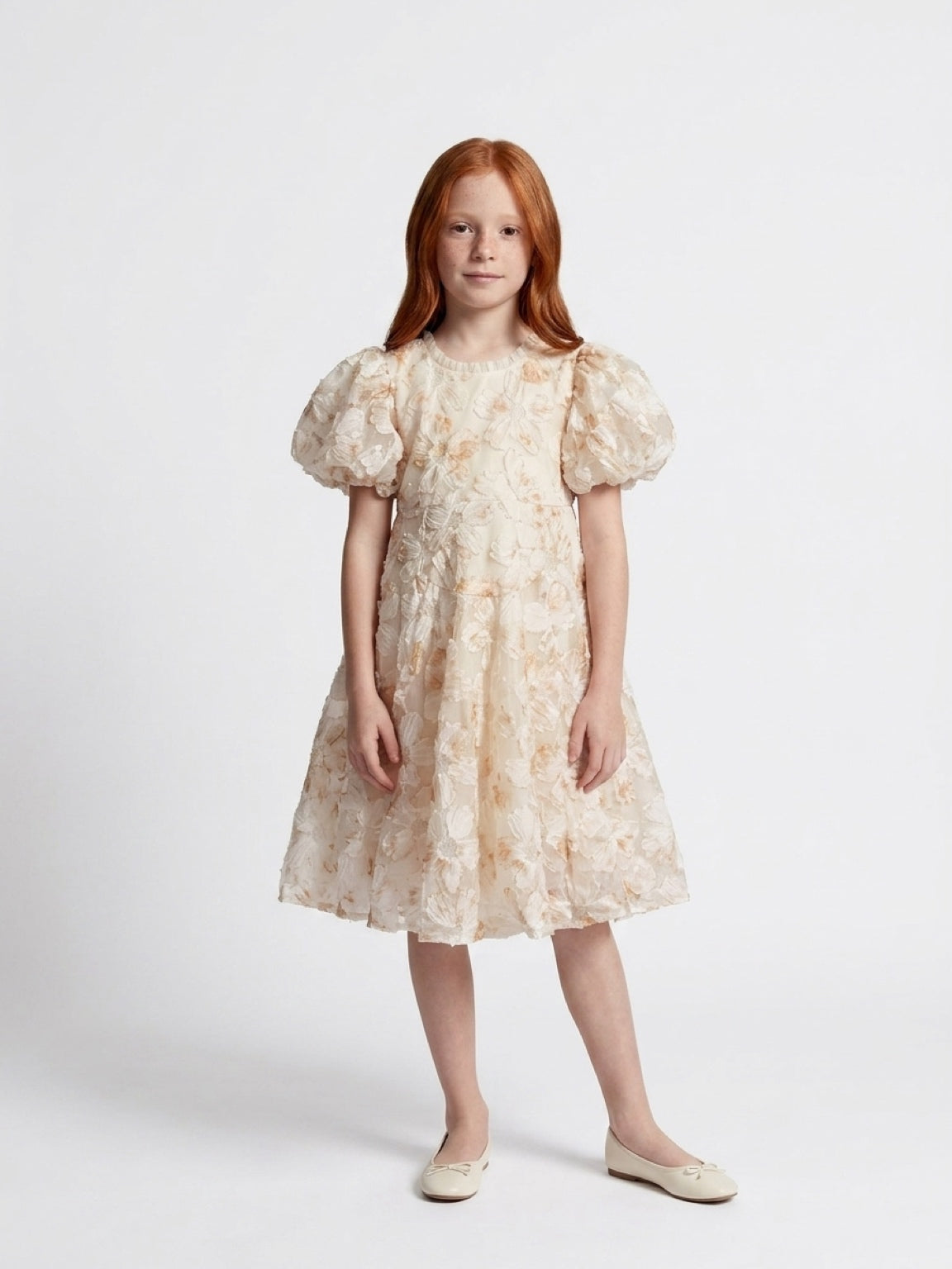 Floral Embroidered Tulle Party Dress