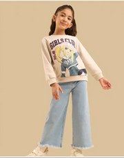Anime Girl Print Sweatshirt