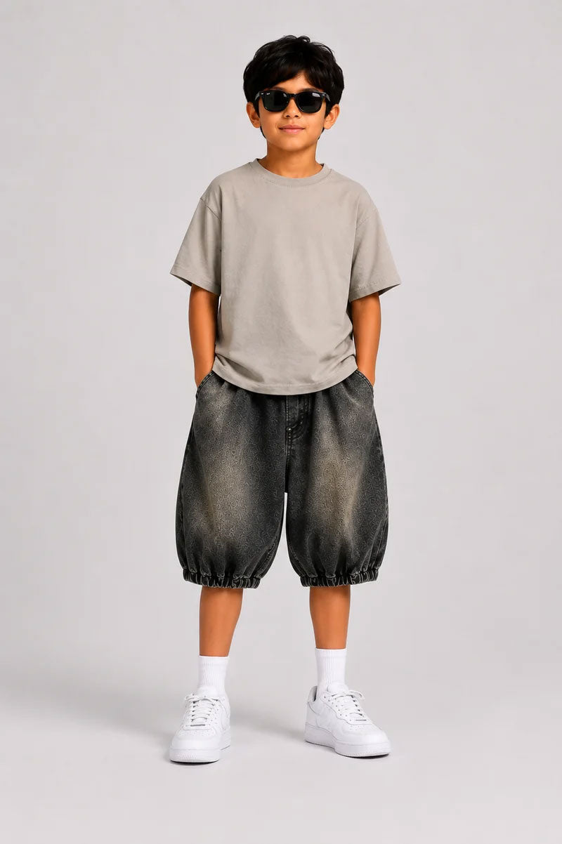 Kids' Vintage Wash Baggy Denim Pants - Suviara Little