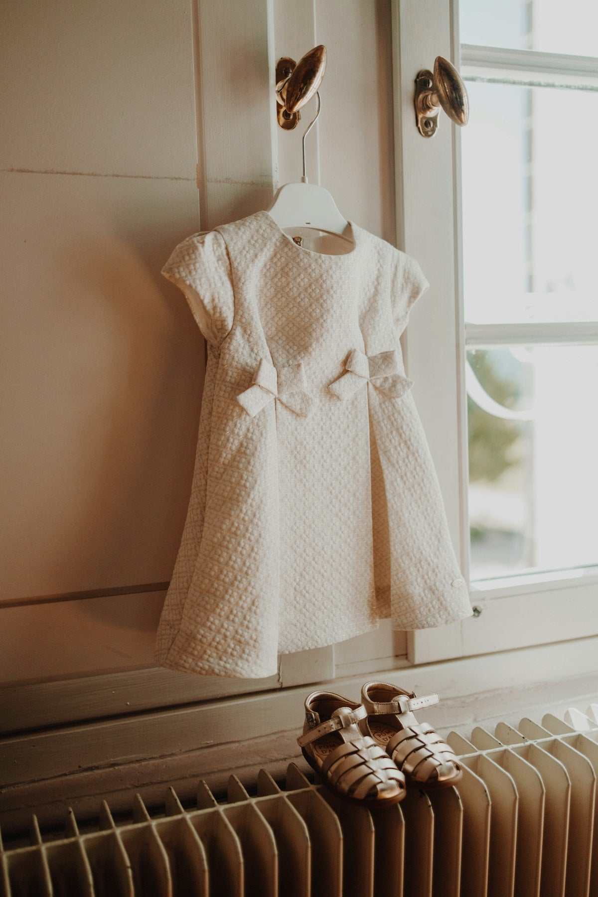 Champagne Embroidered Festive Dress