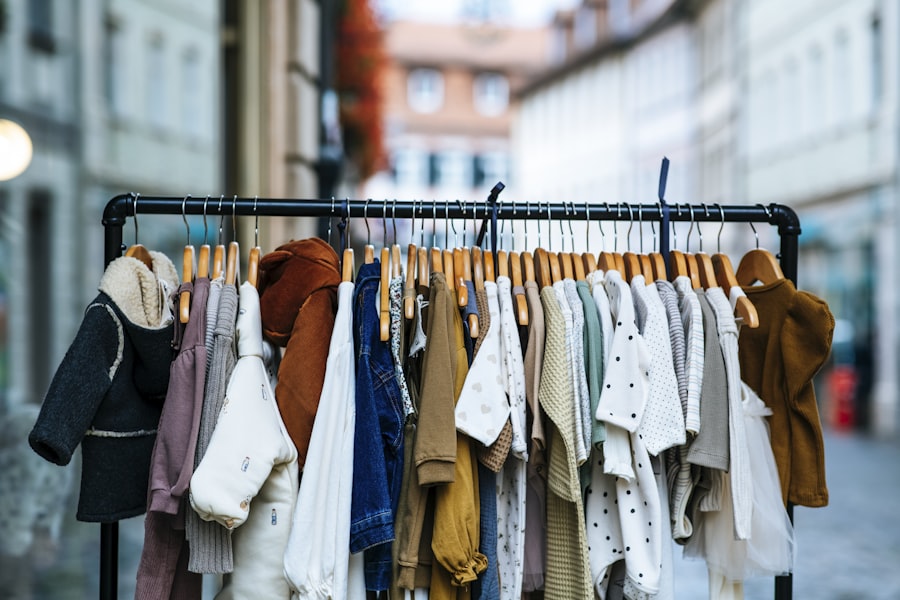 Boutique clothing rail